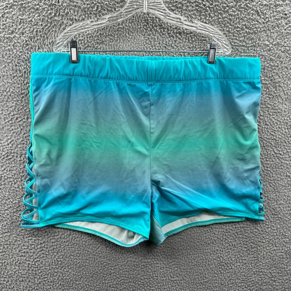 Torrid Womens Swim Shorts 4X Strappy Cage Plus Size Beach Resort Sporty Swimwear